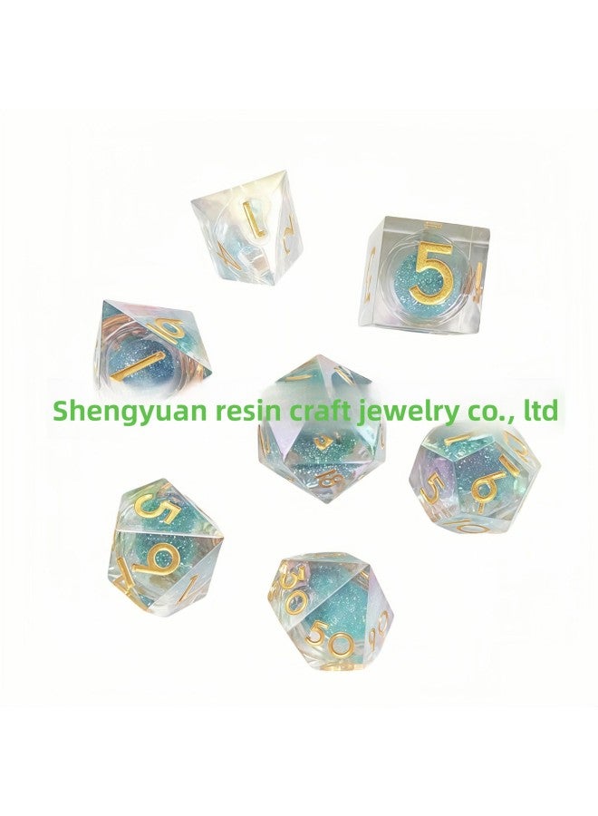Electroplated Resin Dice Coc Running Group Cthulhu Dnd Dungeons and Dragons Board Game Trpg Polyhedral Dice Dice